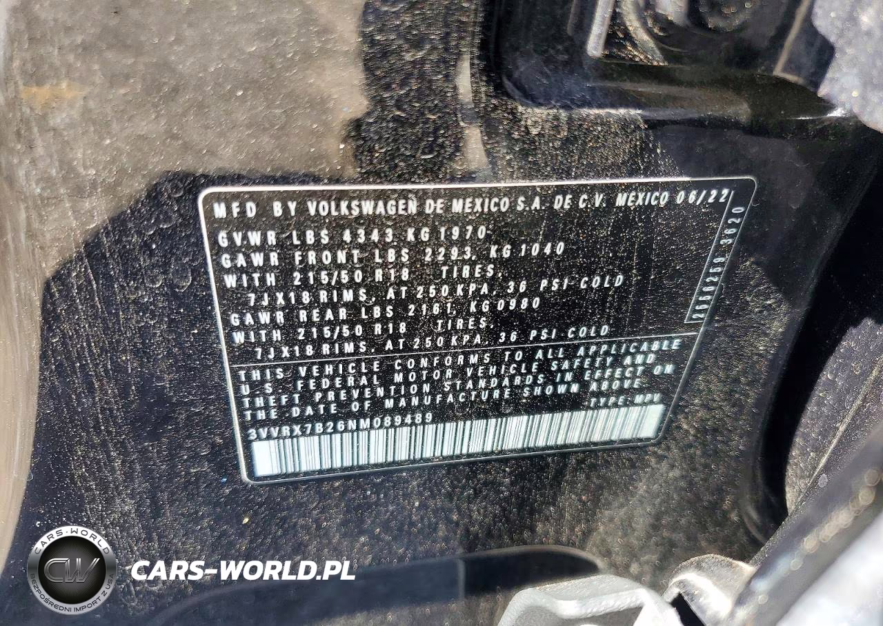 2022 Volkswagen Taos Se VIN:3VVRX7B26NM089489 - 14