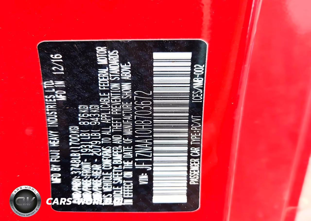 2017 Toyota 86 Base VIN:JF1ZNAA10H8703672 - 13