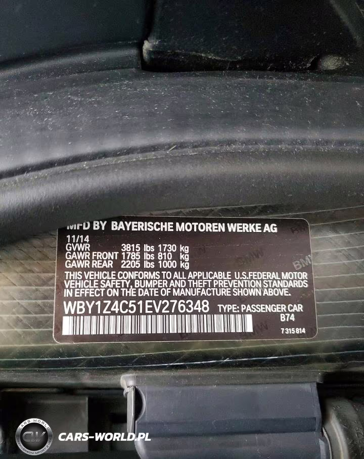 2014 BMW I3 Rex VIN:WBY1Z4C51EV276348 - 12