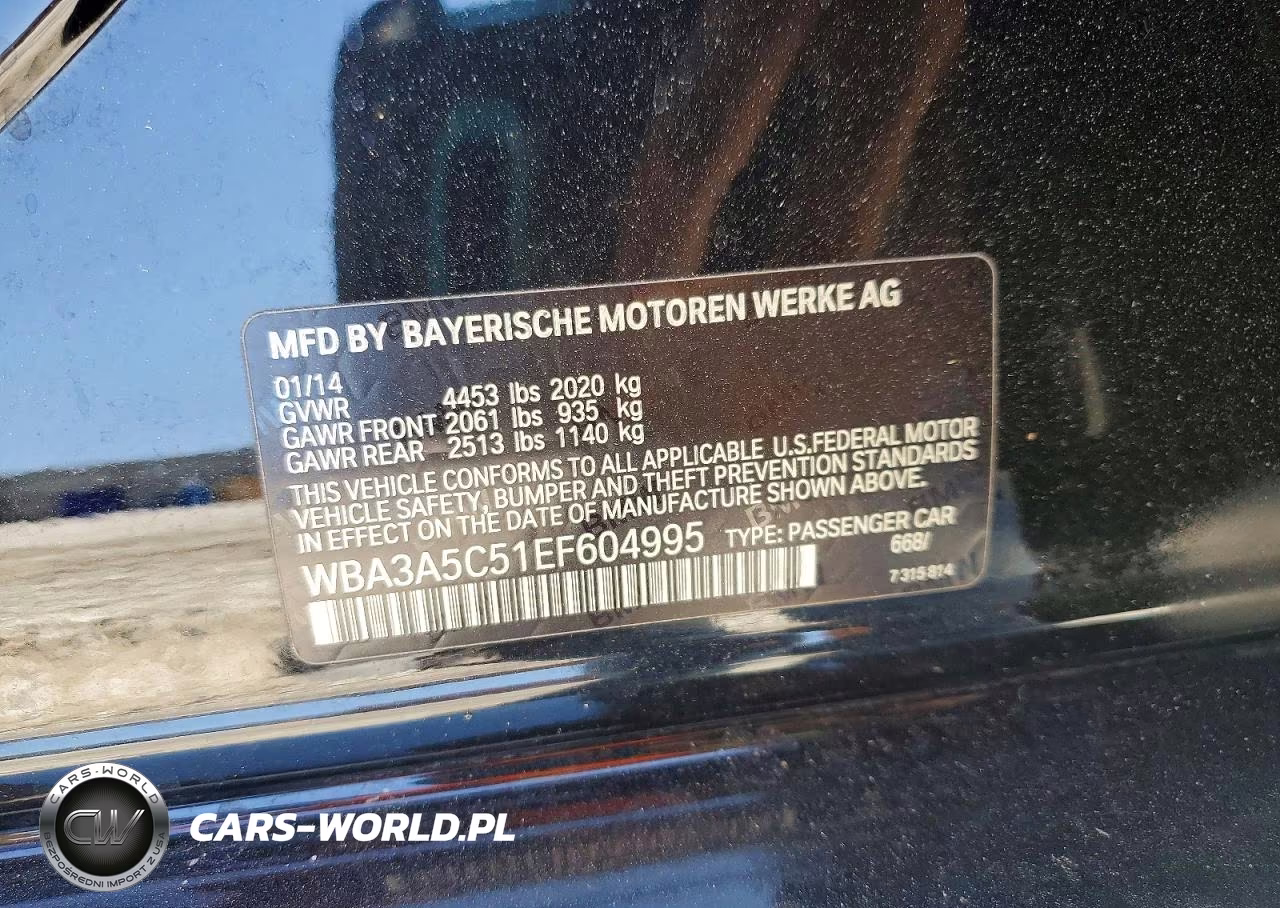 2014 BMW 328 I VIN:WBA3A5C51EF604995 - 12