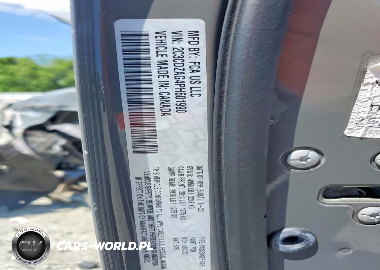 2023 Dodge Challenger Sxt VIN:2C3CDZAG4PH601990 - 12