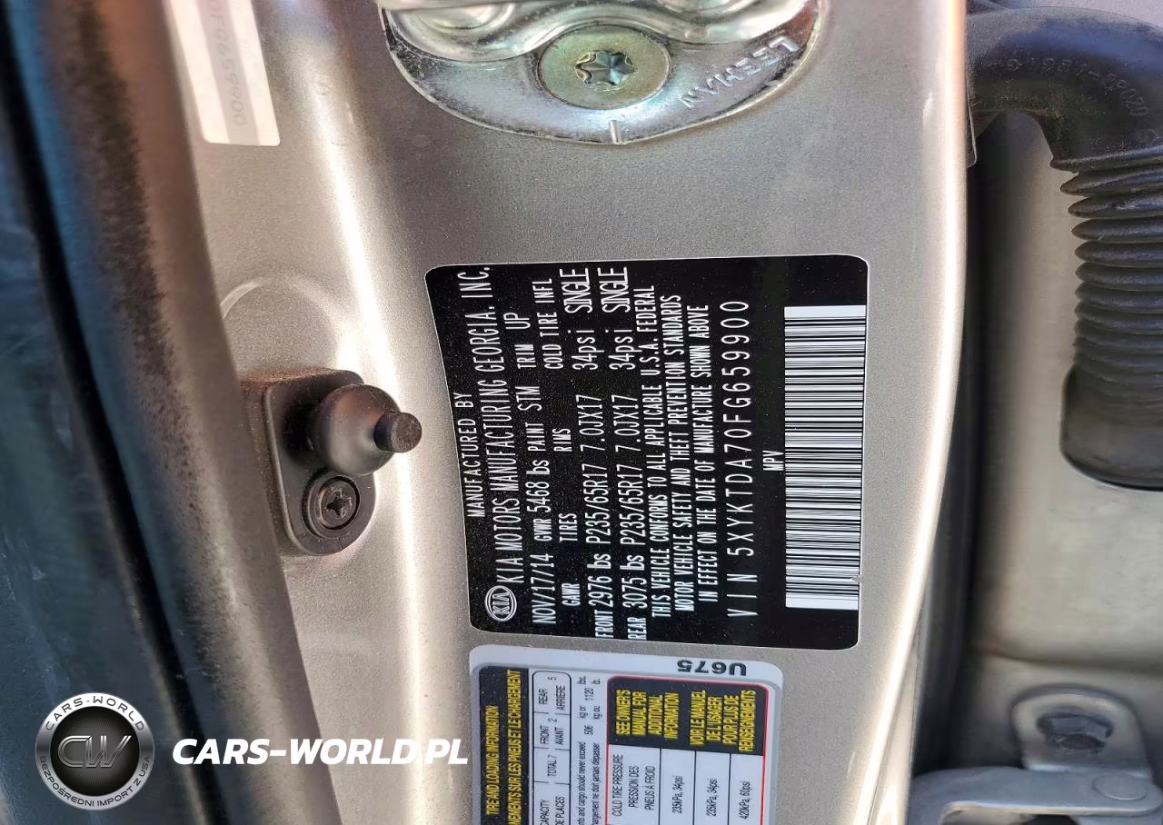 2015 Kia Sorento Lx VIN:5XYKTDA70FG659900 - 12