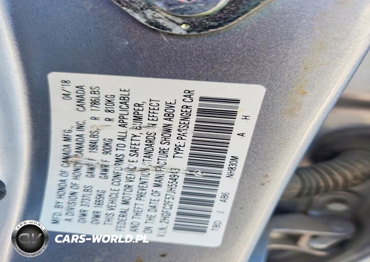 2018 Honda Civic Lx VIN:2HGFC2F57JH554943 - 12