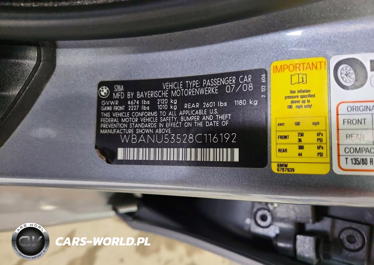 2008 BMW 528 I VIN:WBANU53528C116192 - 12