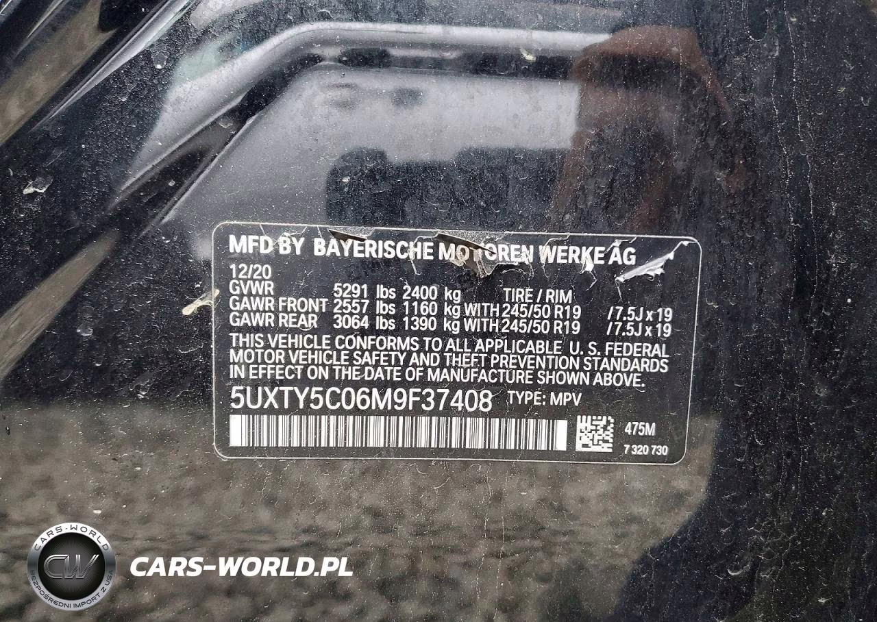 2021 BMW X3 xDrive30I VIN:5UXTY5C06M9F37408 - 13