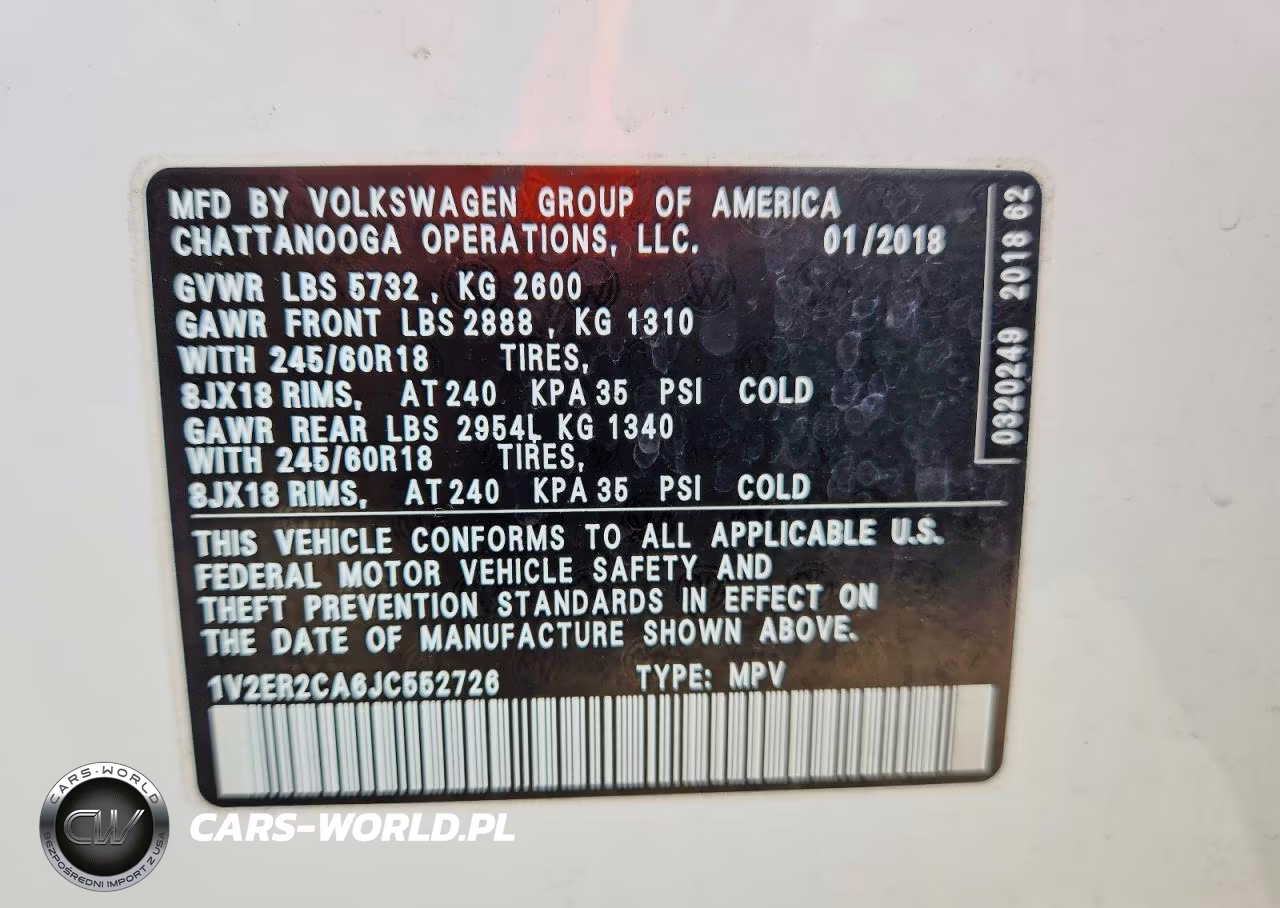 2018 Volkswagen Atlas Sel VIN:1V2ER2CA6JC552726 - 13