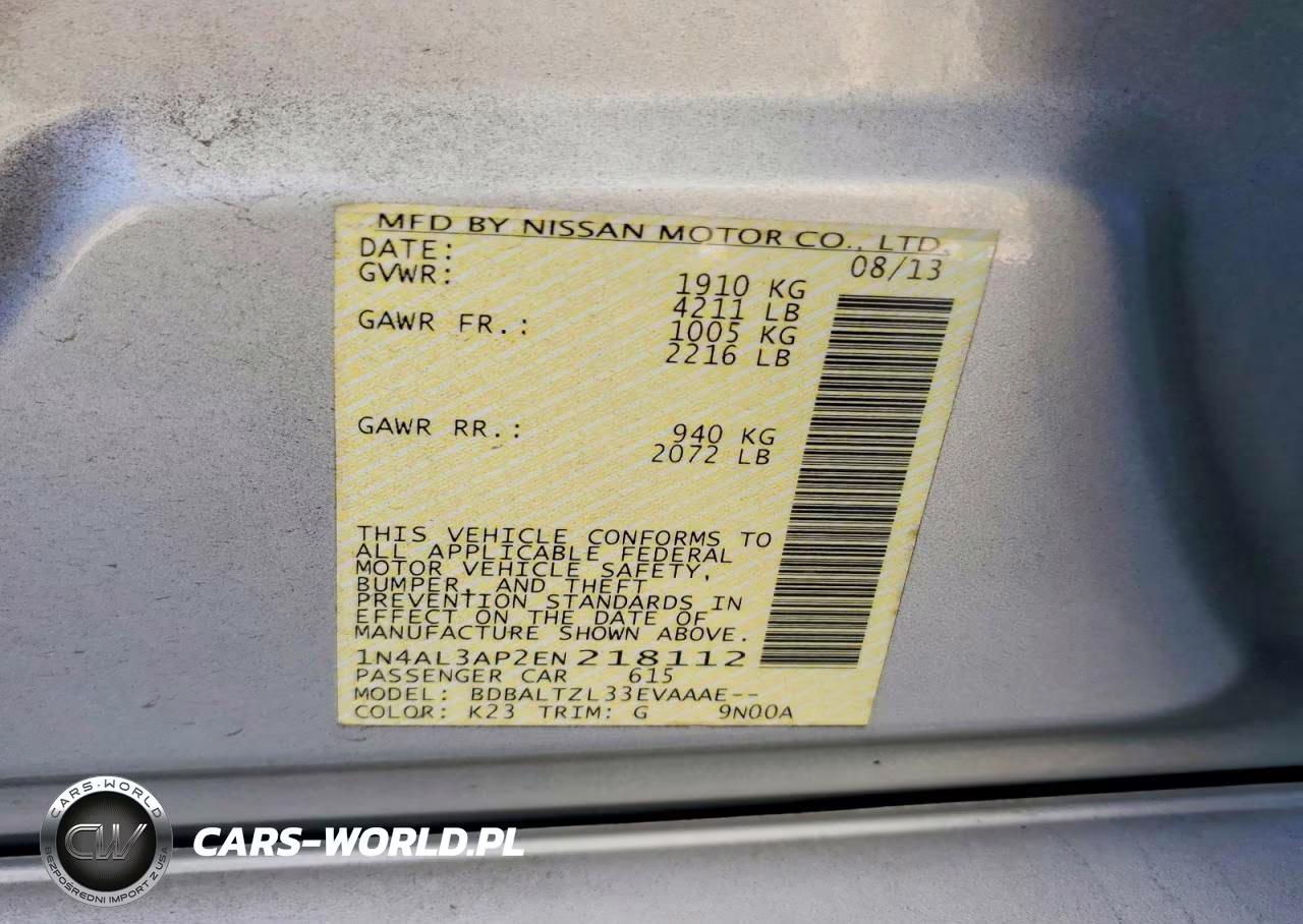 2014 Nissan Altima 2.5 VIN:1N4AL3AP2EN218112 - 13