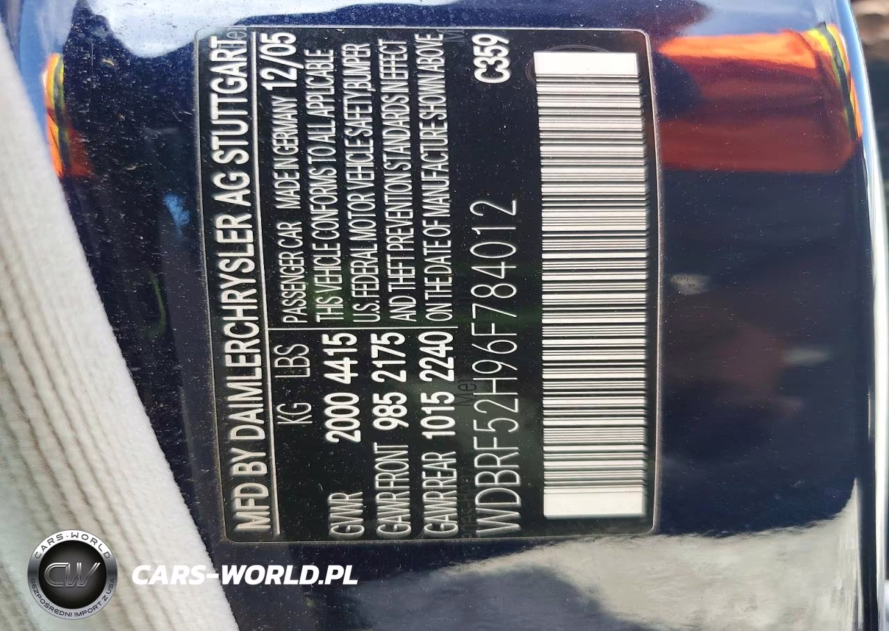 2006 Mercedes-Benz C 230 VIN:WDBRF52H96F784012 - 12