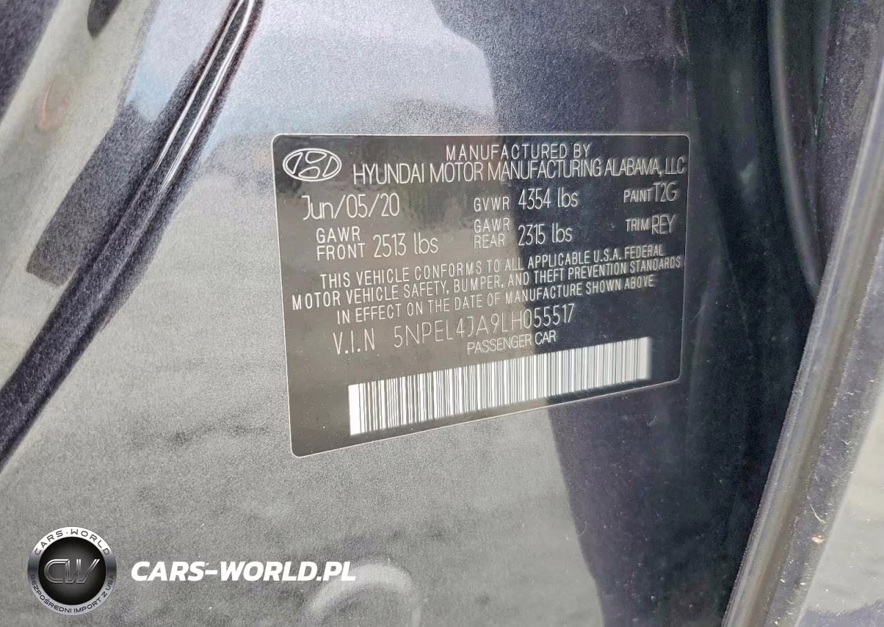 2020 Hyundai Sonata Sel VIN:5NPEL4JA9LH055517 - 12