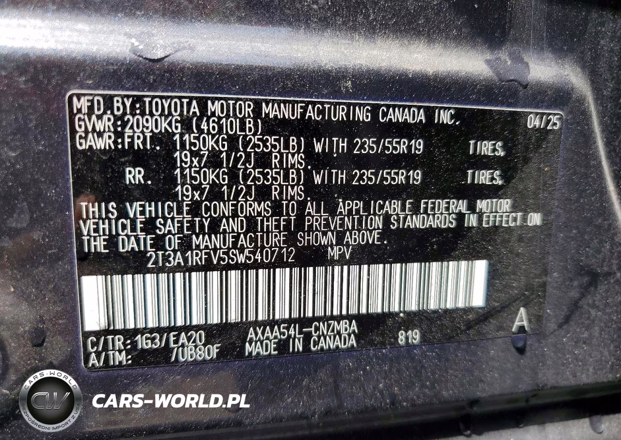 2025 Toyota Rav4 Xle Premium VIN:2T3A1RFV5SW540712 - 12