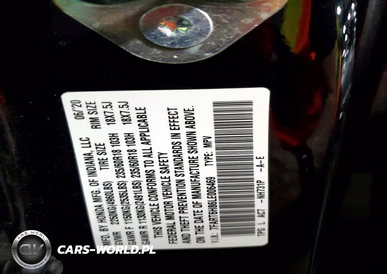 2020 Honda Cr-V Exl VIN:7FART6H86LE006469 - 12