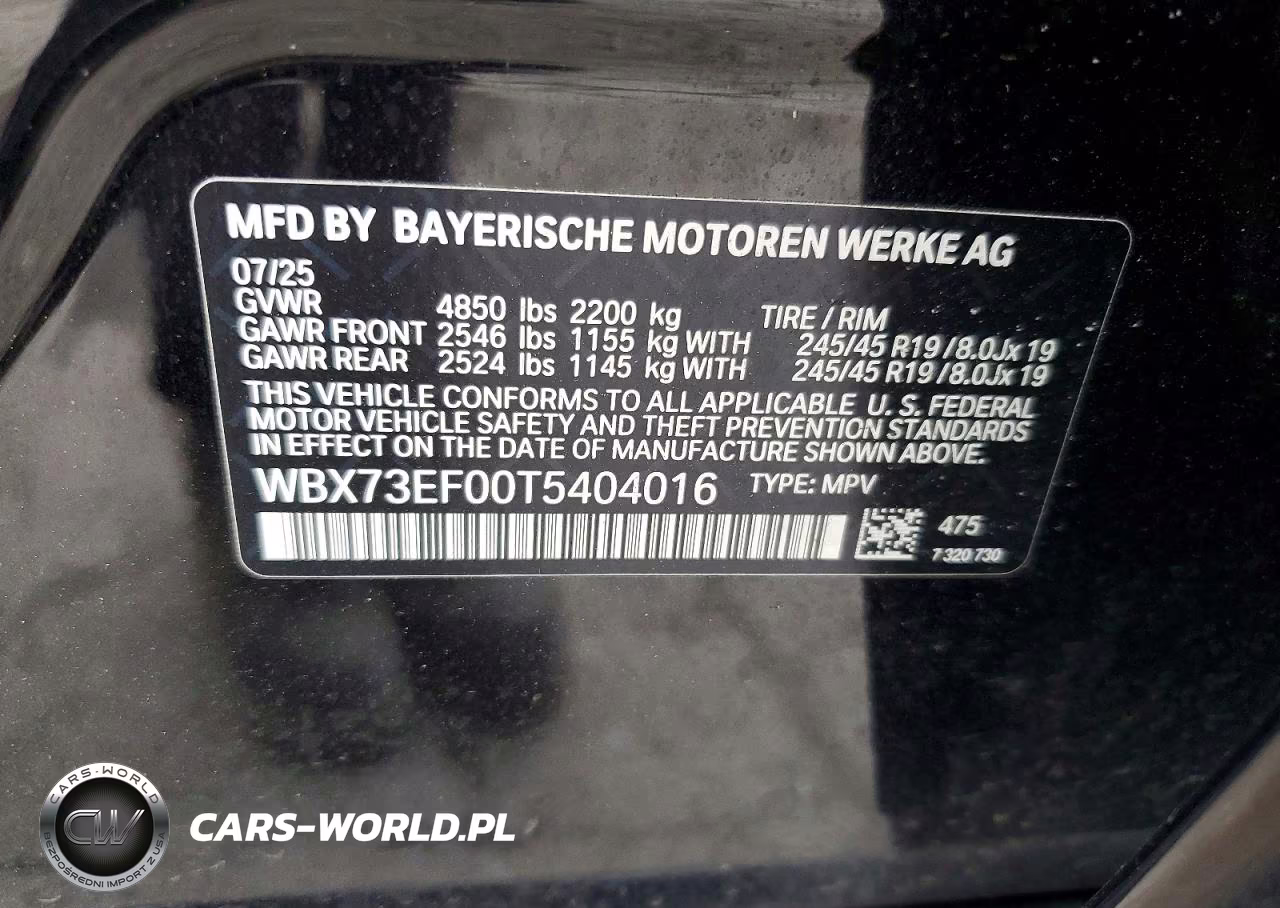 2026 BMW X1 xDrive28I VIN:WBX73EF00T5404016 - 13