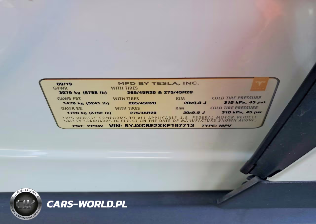 2019 Tesla Model X VIN:5YJXCBE2XKF197713 - 12