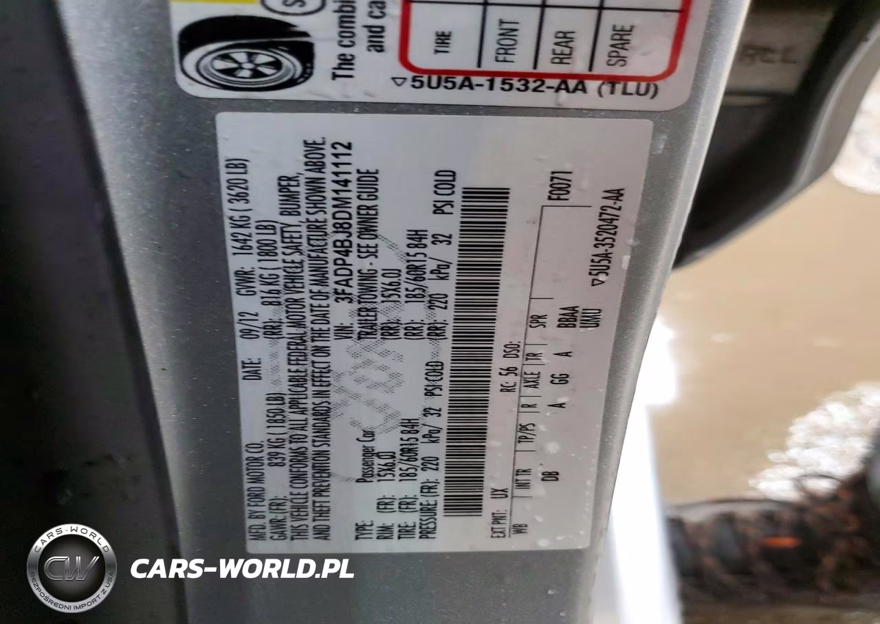 2013 Ford Fiesta Se VIN:3FADP4BJ8DM141112 - 12