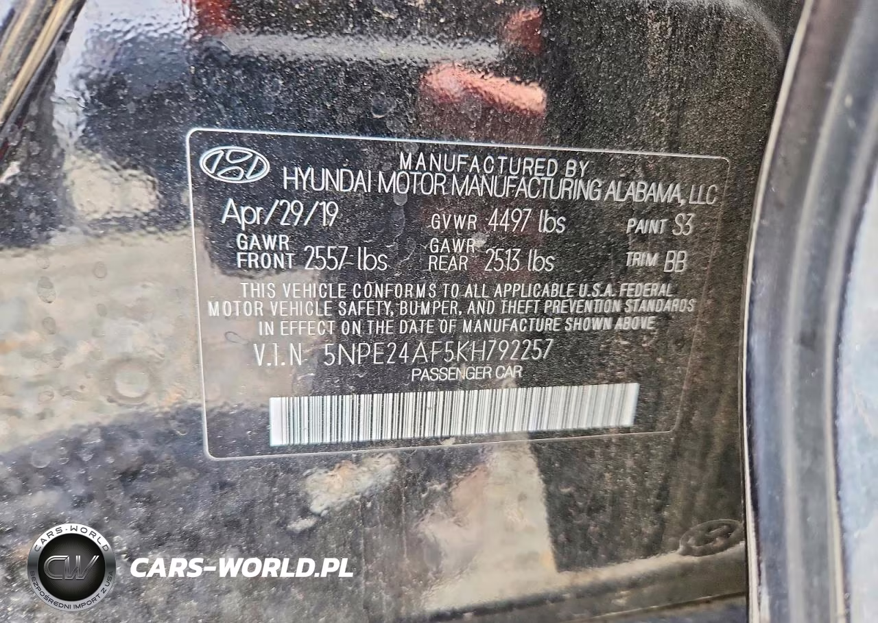 2019 Hyundai Sonata Se VIN:5NPE24AF5KH792257 - 11