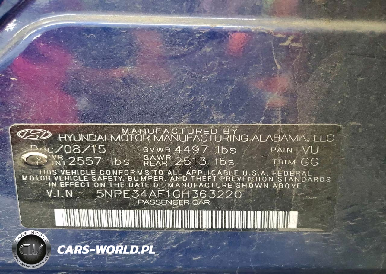 2016 Hyundai Sonata Sport VIN:5NPE34AF1GH363220 - 12