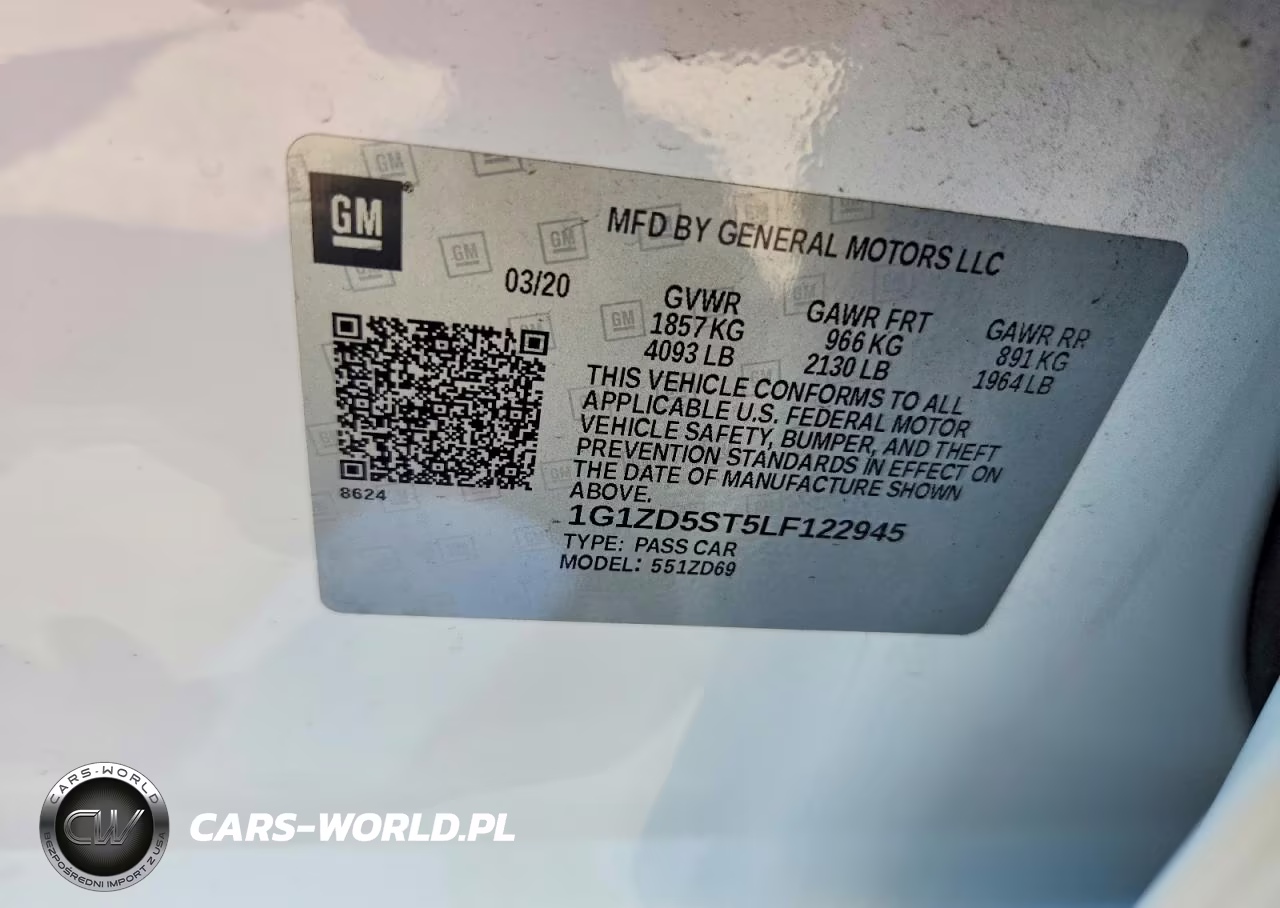 2020 Chevrolet Malibu Lt VIN:1G1ZD5ST5LF122945 - 12