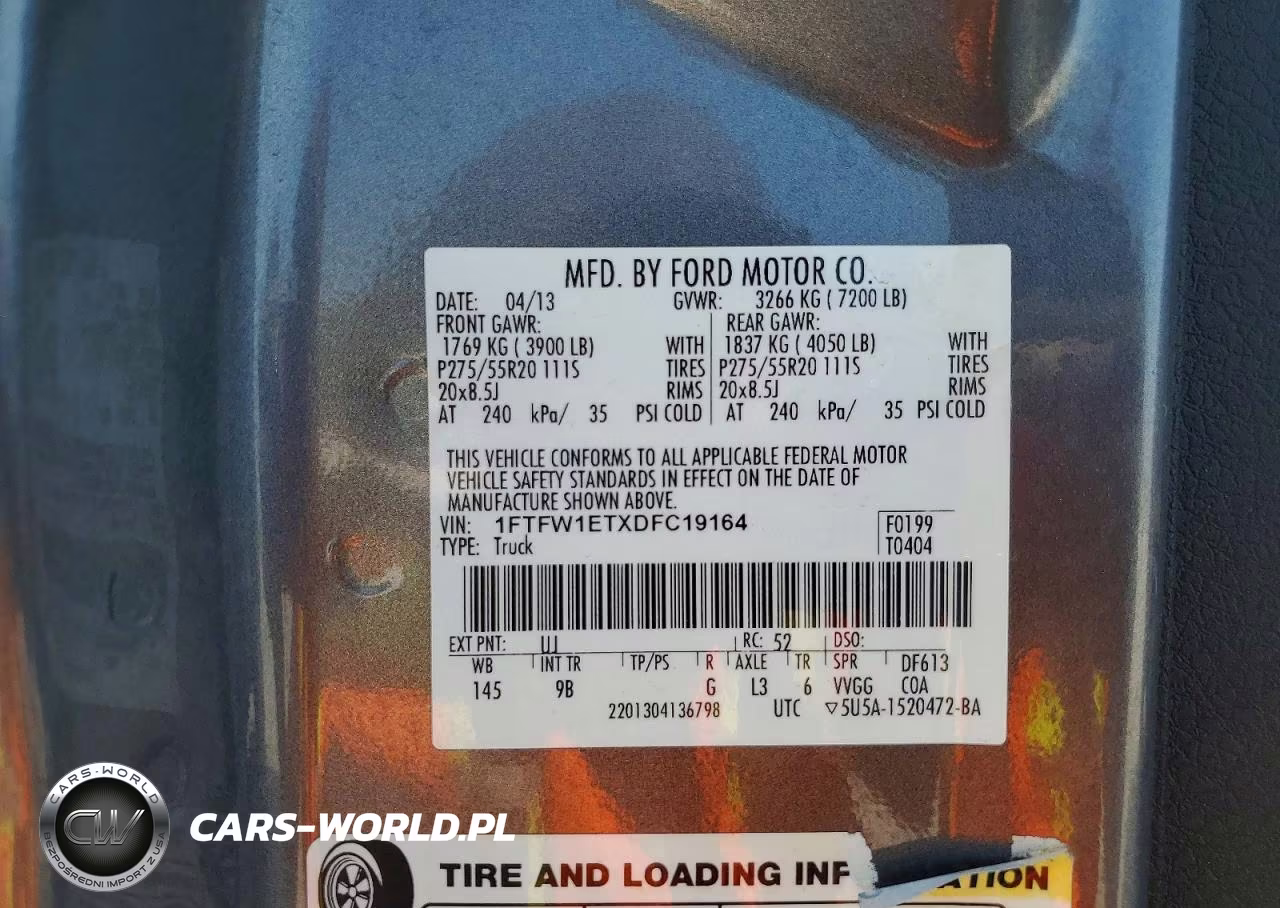 2013 Ford F150 Supercrew VIN:1FTFW1ETXDFC19164 - 12
