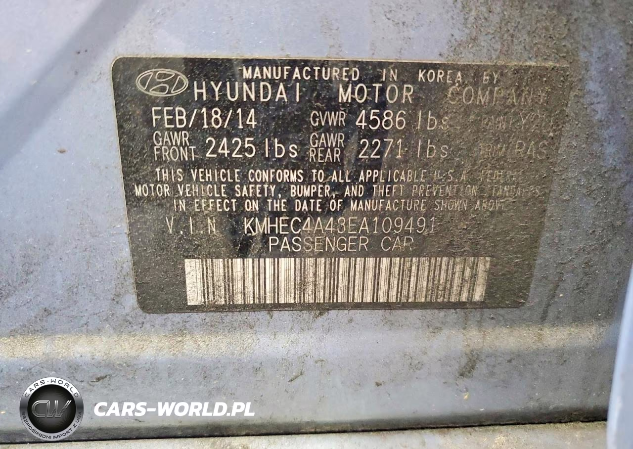 2014 Hyundai Sonata Hybrid VIN:KMHEC4A43EA109491 - 13
