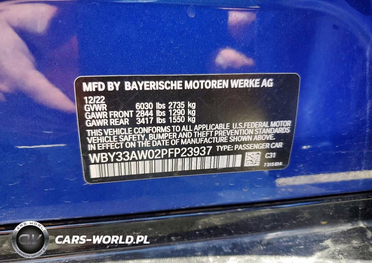2023 BMW I4 M50 VIN:WBY33AW02PFP23937 - 12