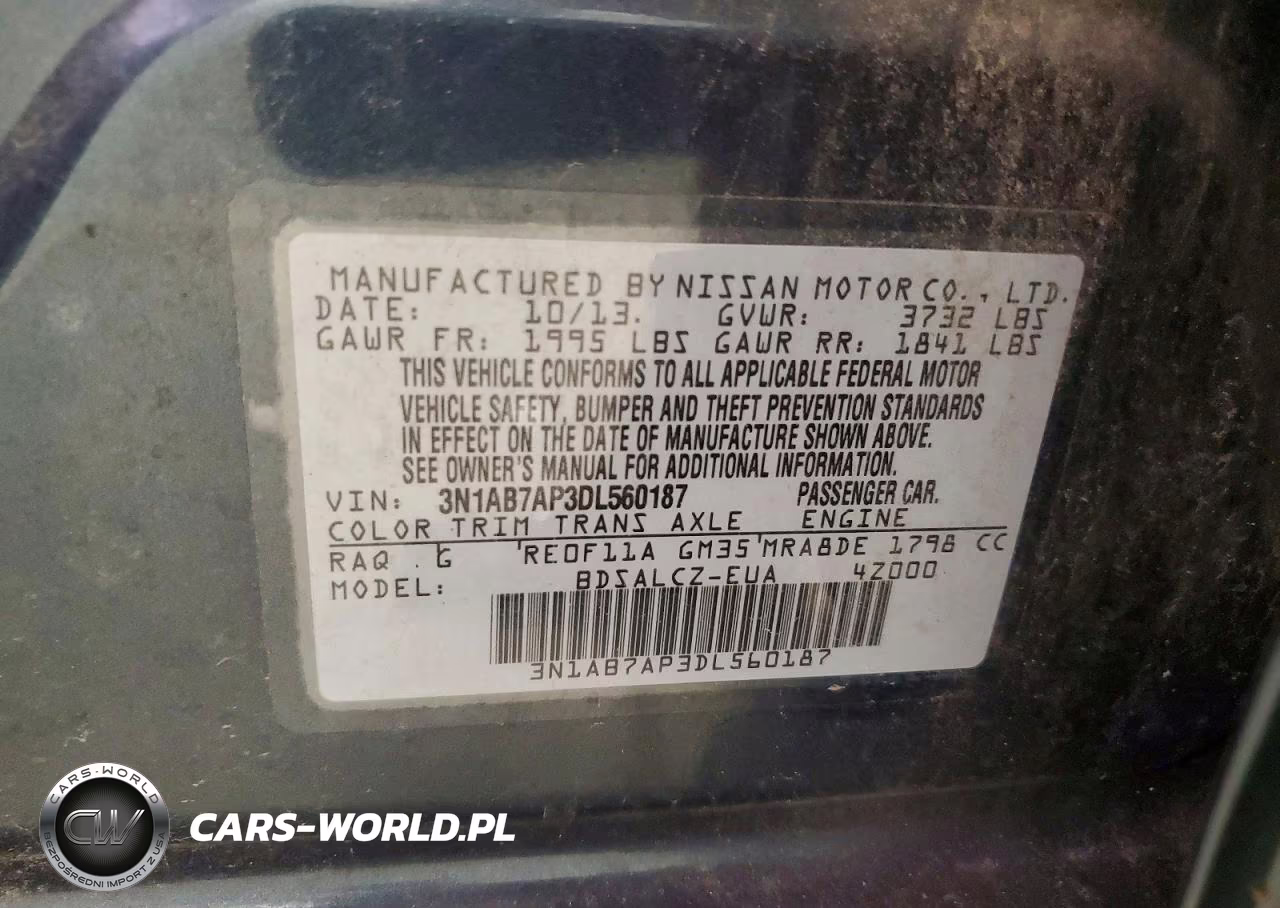 2013 Nissan Sentra S VIN:3N1AB7AP3DL560187 - 12