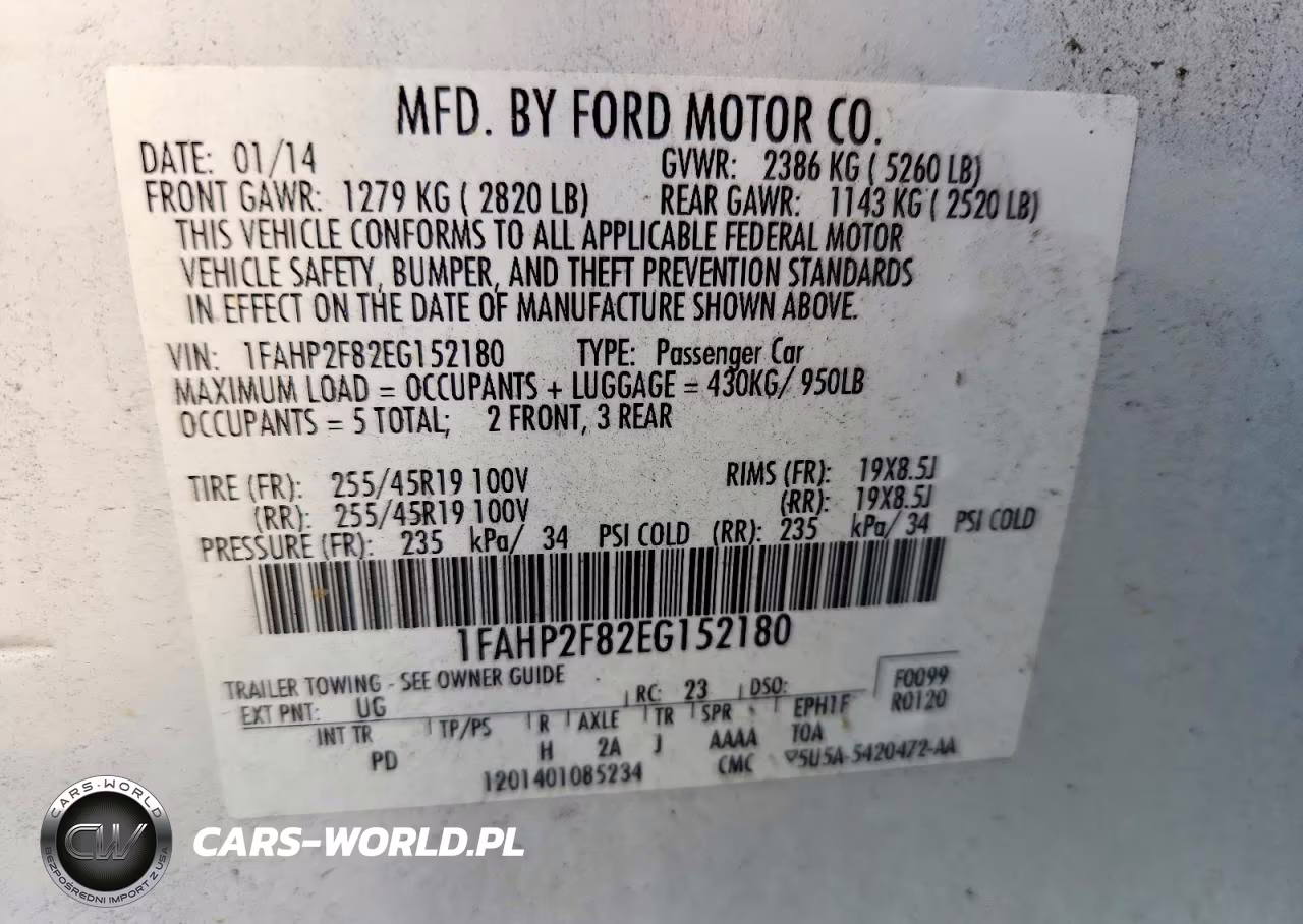 2014 Ford Taurus Limited VIN:1FAHP2F82EG152180 - 12
