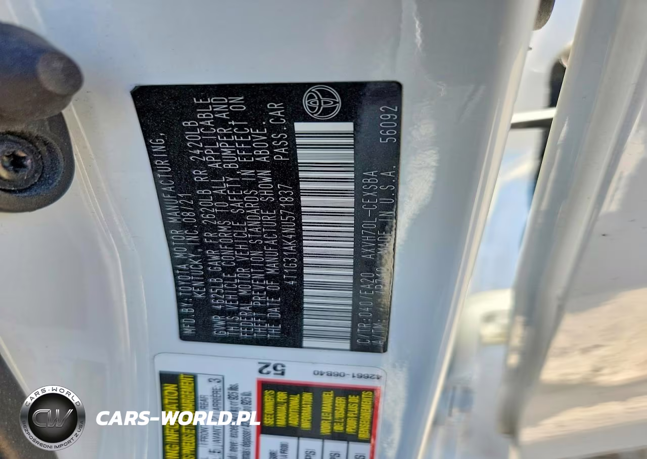 2022 Toyota Camry Hybrid Se VIN:4T1G31AK4NU571837 - 13