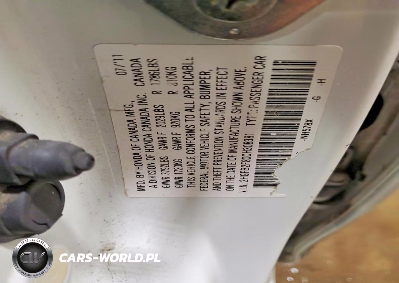 2012 Honda Civic Ex VIN:2HGFB2F80CH308381 - 12
