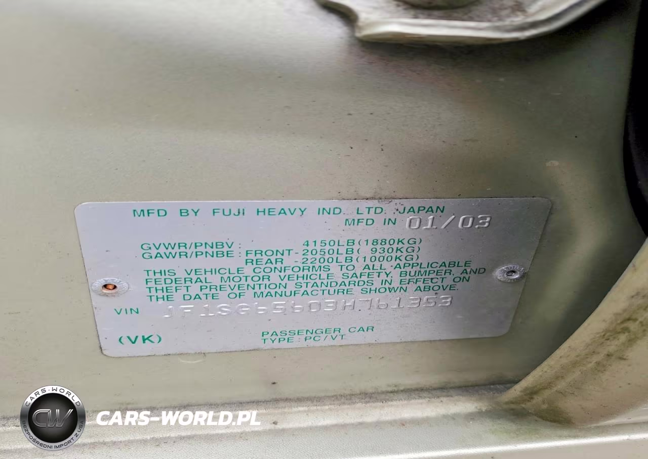 2003 Subaru Forester 2.5Xs VIN:JF1SG65603H761353 - 13
