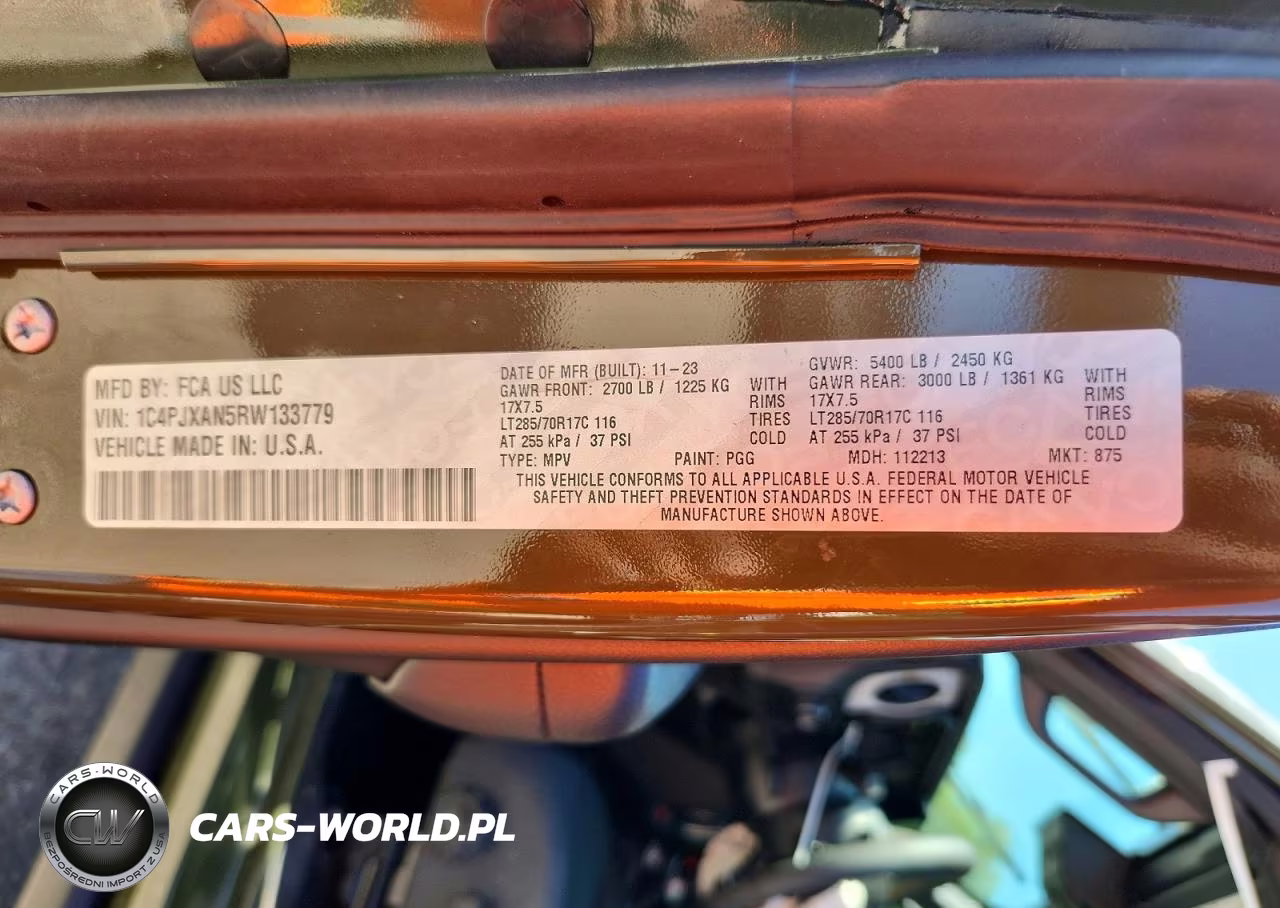 2024 Jeep Wrangler Sport VIN:1C4PJXAN5RW133779 - 12