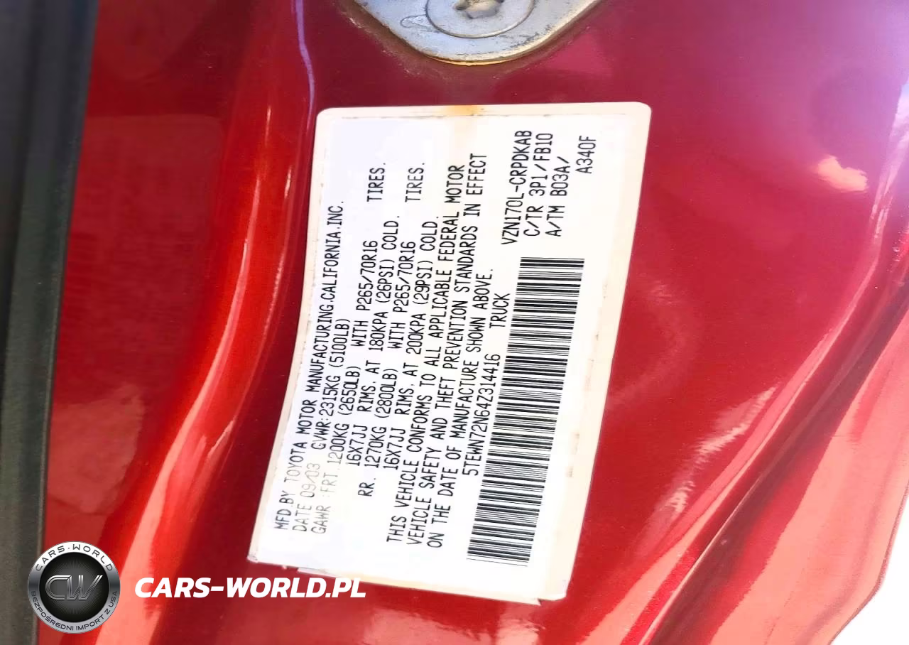 2004 Toyota Tacoma Xtracab VIN:5TEWN72N64Z314416 - 12