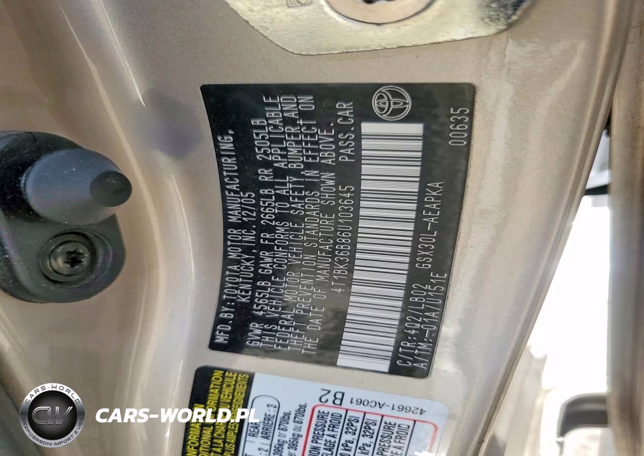 2006 Toyota Avalon Limited VIN:4T1BK36B86U103645 - 13