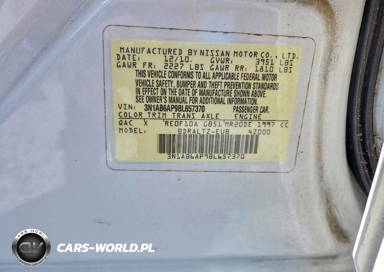 2011 Nissan Sentra 2.0 VIN:3N1AB6AP9BL657370 - 12