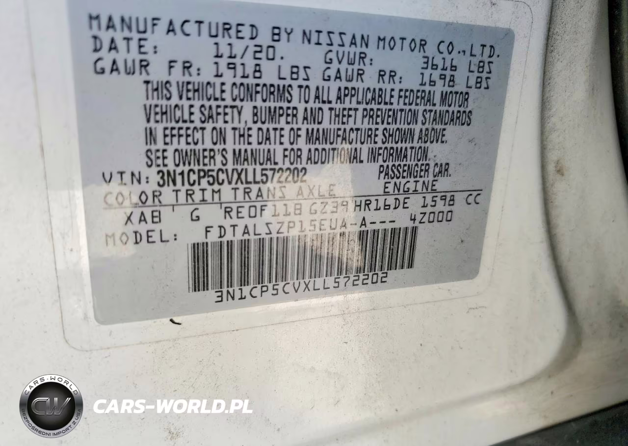2020 Nissan Kicks Sv VIN:3N1CP5CVXLL572202 - 13