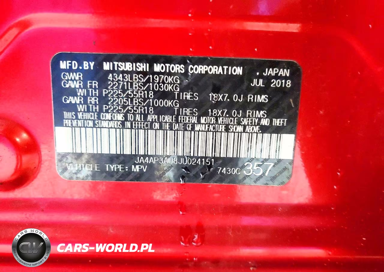 2018 Mitsubishi Outlander Sport Es VIN:JA4AP3AU8JU024151 - 13
