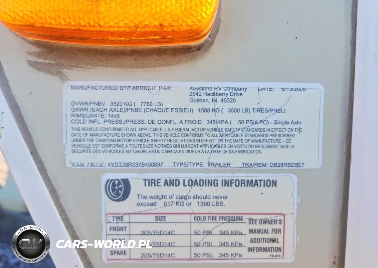 2007 Keystone Outback Camper VIN:4YDT28R237B450697 - 10