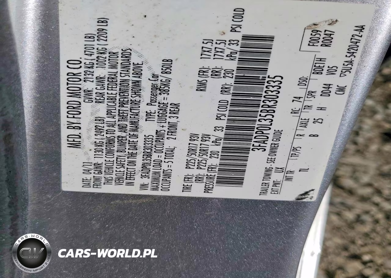 2011 Ford Fusion Hybrid VIN:3FADP0L35BR303335 - 12