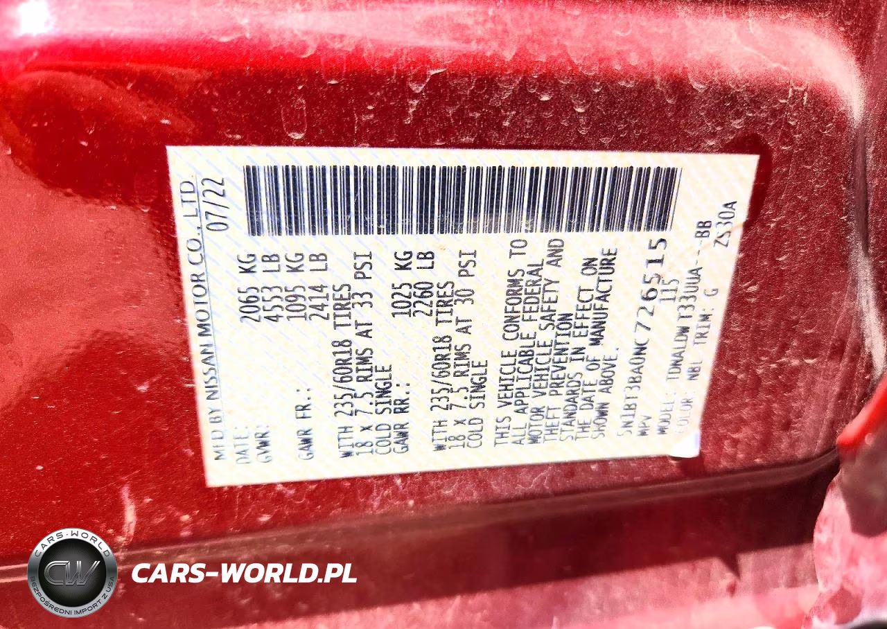 2022 Nissan Rogue Sv VIN:5N1BT3BA0NC726515 - 14