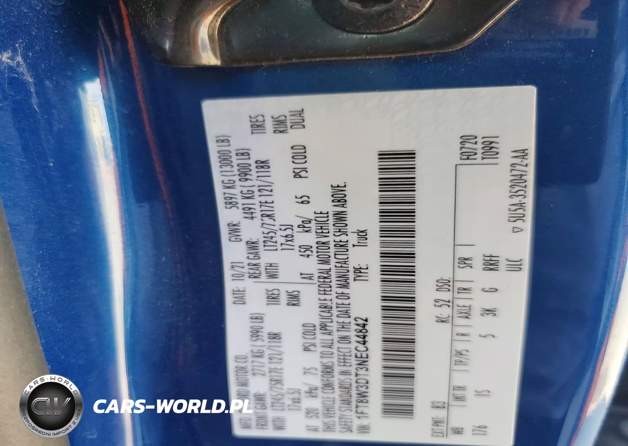 2022 Ford F350 Super Duty VIN:1FT8W3DT3NEC44842 - 12