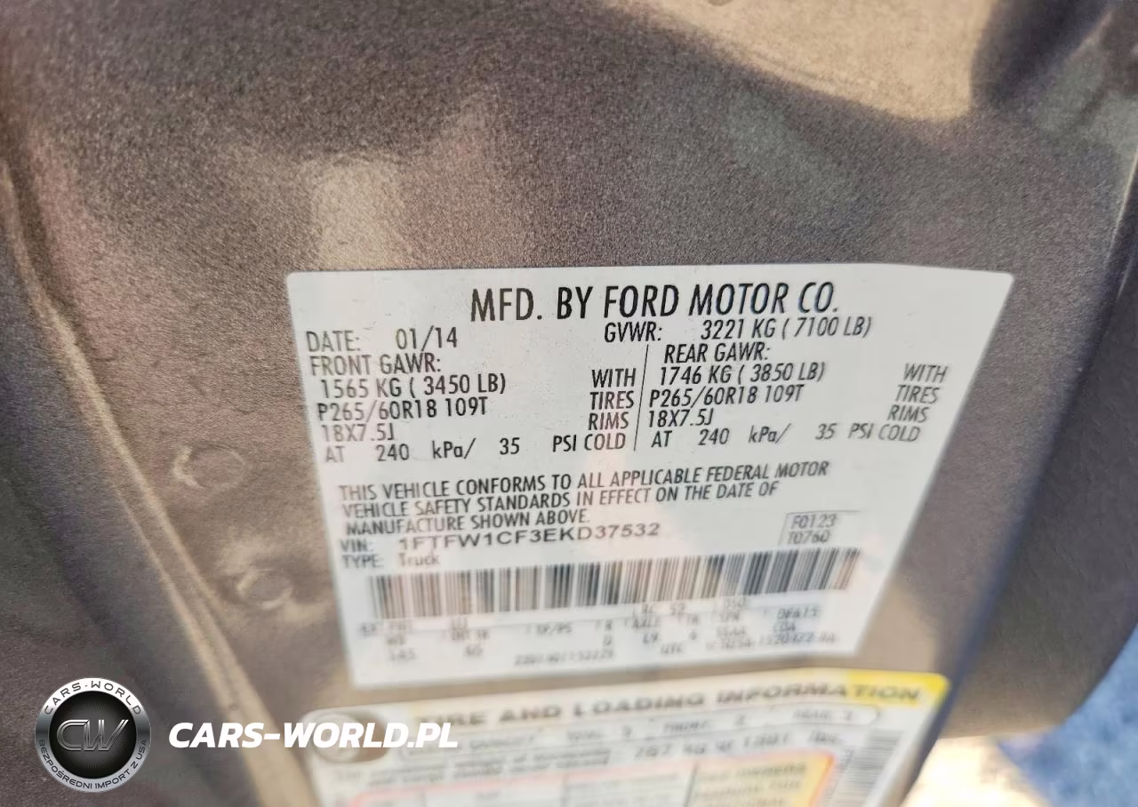 2014 Ford F150 Supercrew VIN:1FTFW1CF3EKD37532 - 12