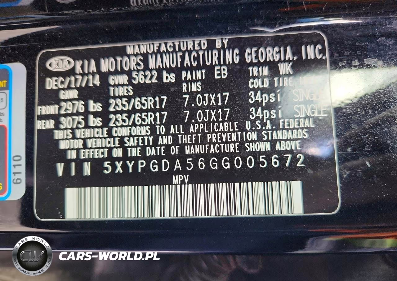 2016 Kia Sorento Lx V6 VIN:5XYPGDA56GG005672 - 12