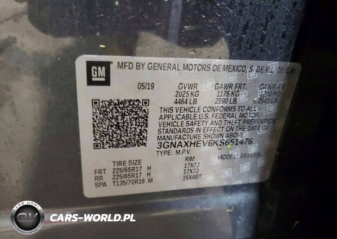 2019 Chevrolet Equinox Ls VIN:3GNAXHEV6KS651476 - 14
