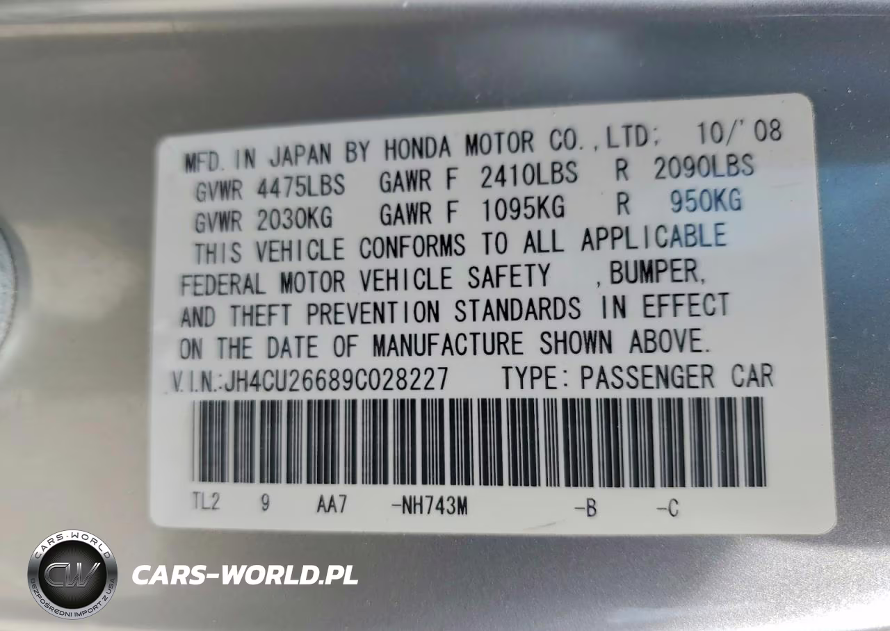 2009 Acura Tsx VIN:JH4CU26689C028227 - 12