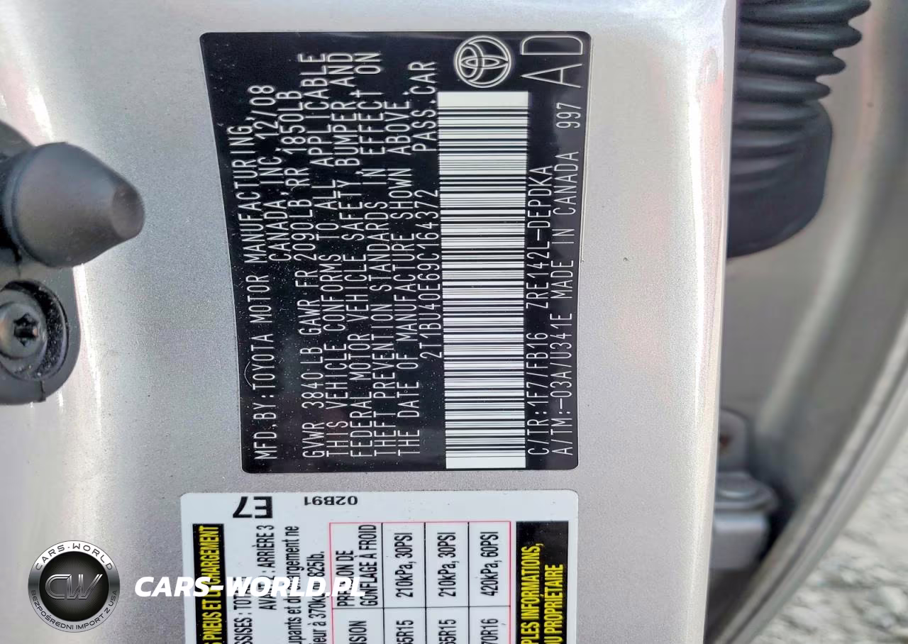 2009 Toyota Corolla Le VIN:2T1BU40E69C164372 - 12
