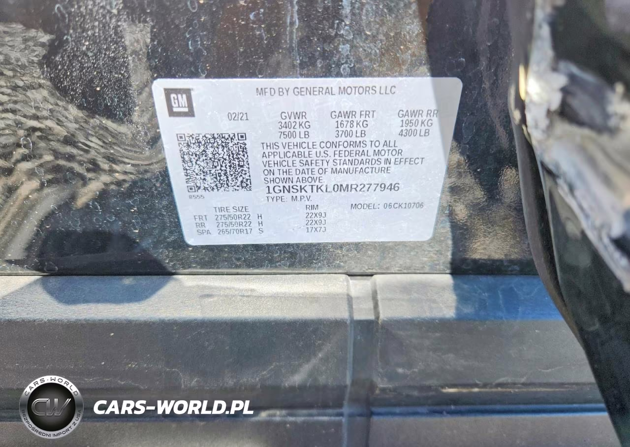 2021 Chevrolet Tahoe K1500 High Country VIN:1GNSKTKL0MR277946 - 12