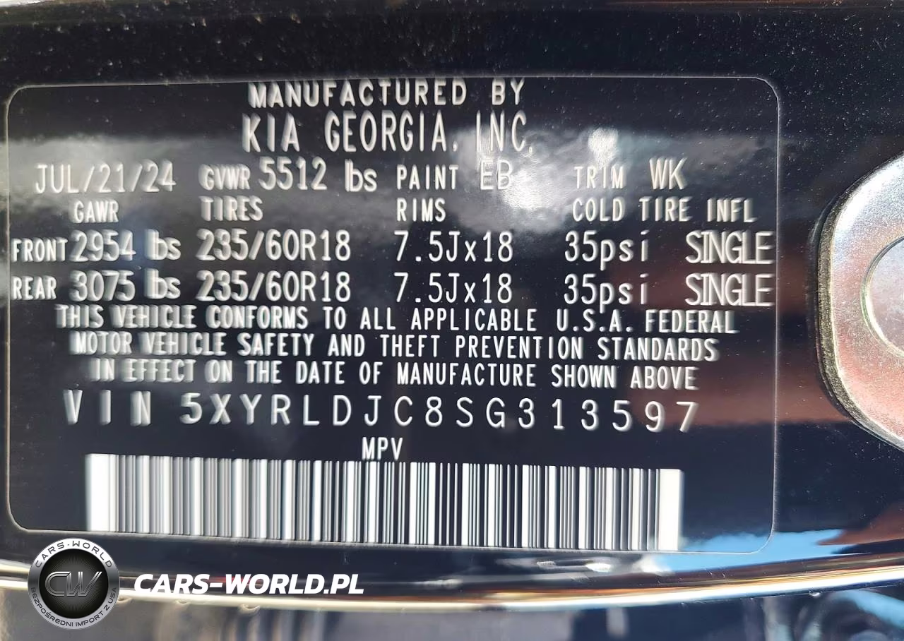 2025 Kia Sorento S VIN:5XYRLDJC8SG313597 - 12