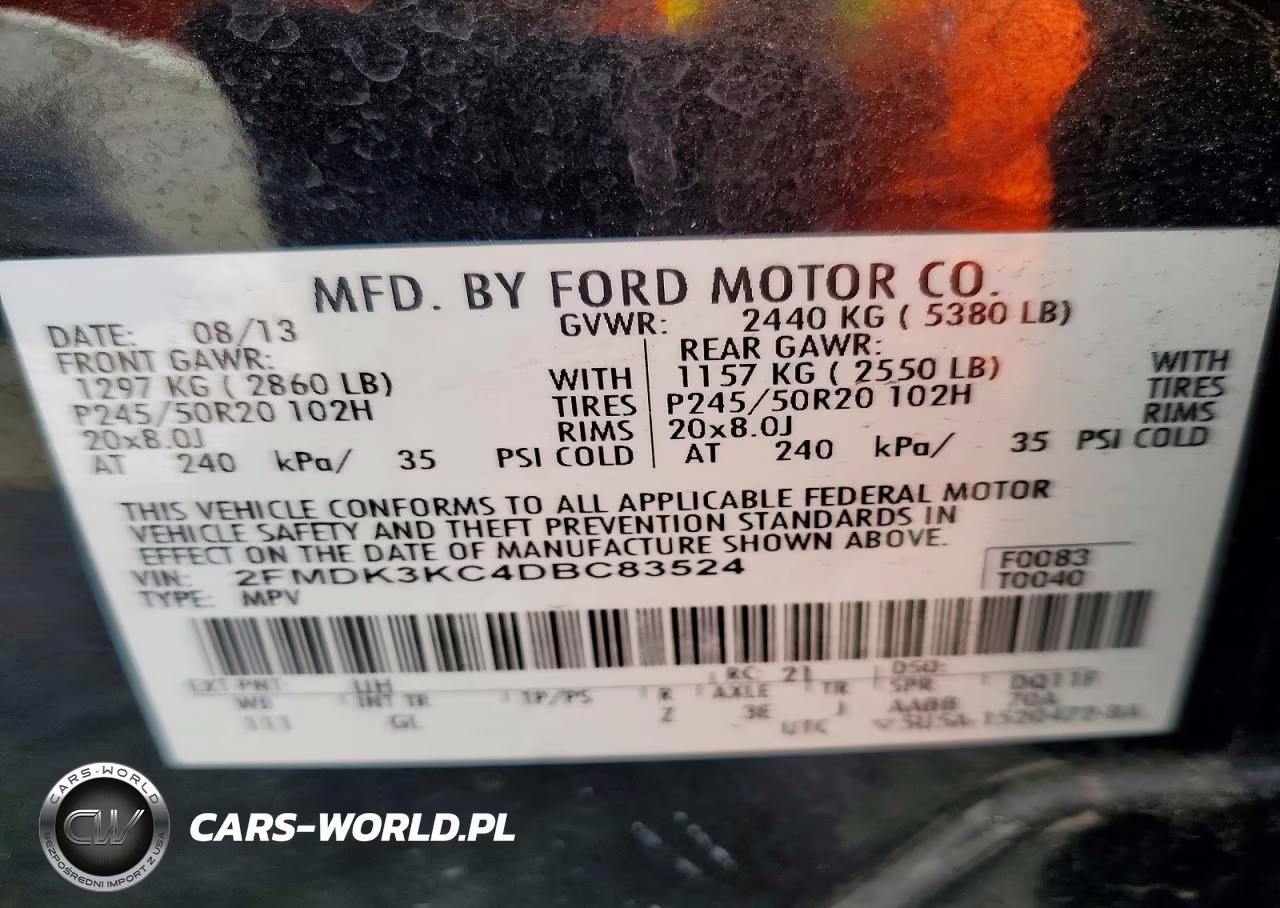 2013 Ford Edge Limited VIN:2FMDK3KC4DBC83524 - 13