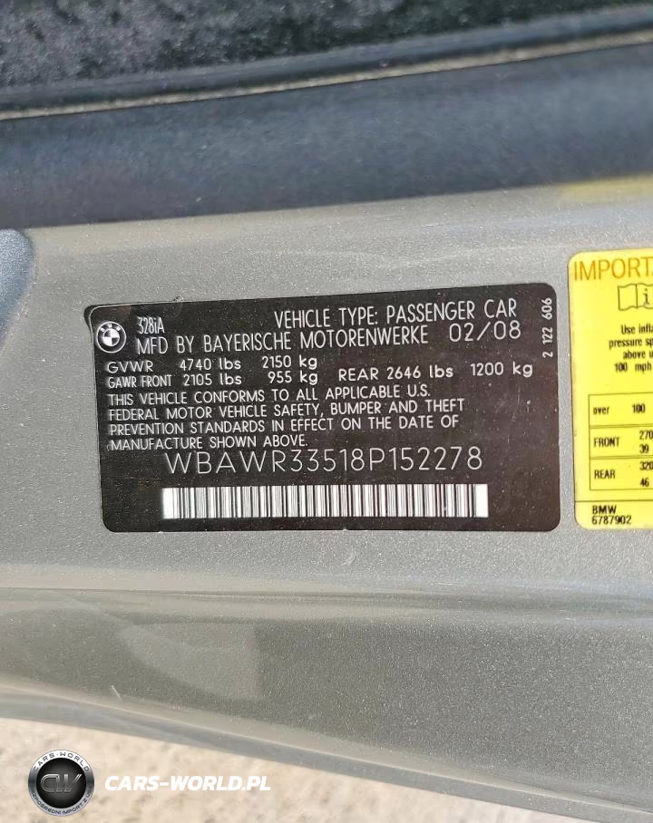 2008 BMW 328 I Sulev VIN:WBAWR33518P152278 - 12