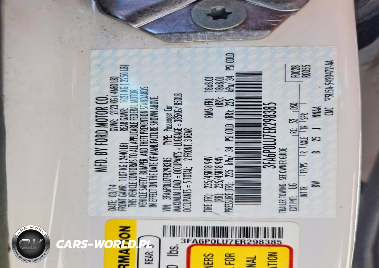 2014 Ford Fusion Se Hybrid VIN:3FA6P0LU7ER298385 - 12