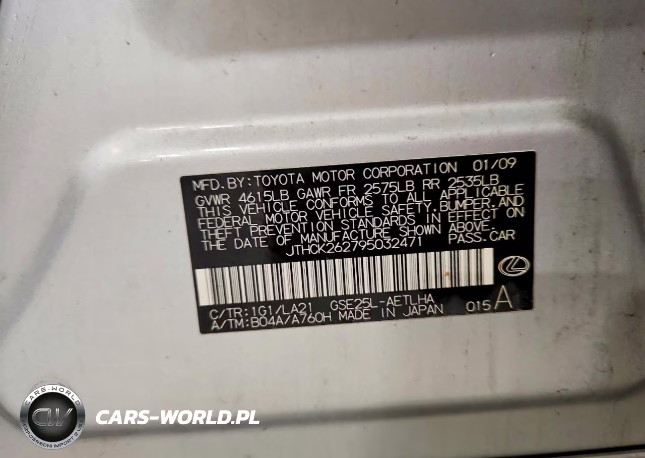 2009 Lexus Is 250 VIN:JTHCK262795032471 - 13